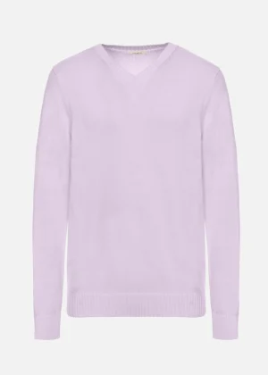 MALO Tops & Knitwear<Cotton V-neck sweater Pink