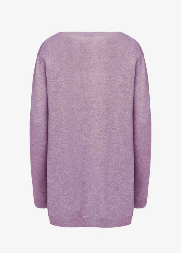 MALO Tops & Knitwear<Crew neck sweater in cashmere Pink