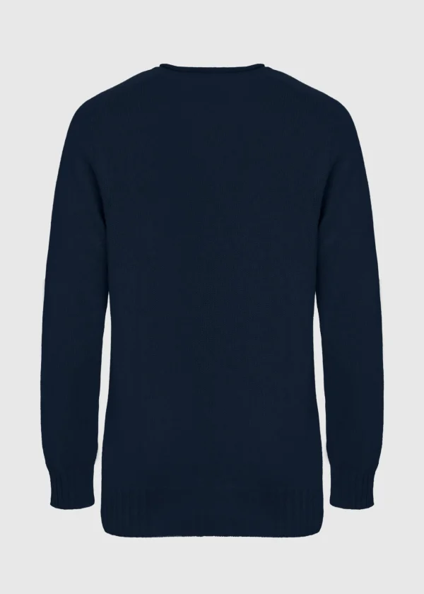 MALO Tops & Knitwear<Crew-neck sweater in organic cotton and cashmere Blue