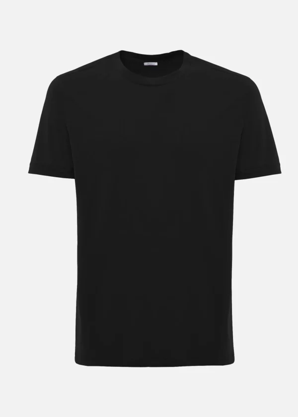 MALO Tops & Knitwear<crewneck T-shirt in cotton jersey Black