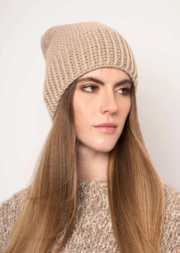 MALO Accessories | Accessories<Handmade cashmere beanie Beige