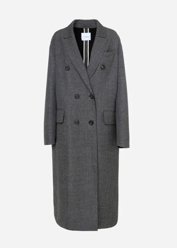 MALO Coats & Jackets<Hand-sewn virgin wool coat Grey