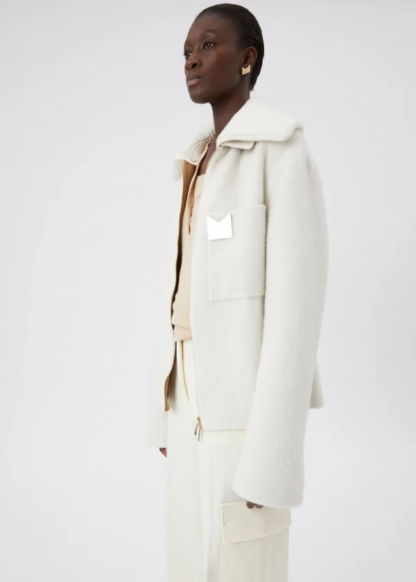 MALO Coats & Jackets<Hand-sewn wool-blend jacket White