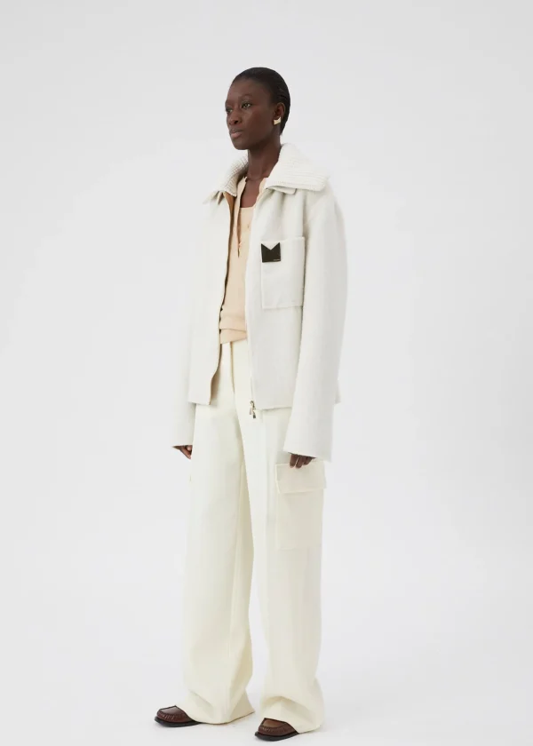 MALO Coats & Jackets<Hand-sewn wool-blend jacket White