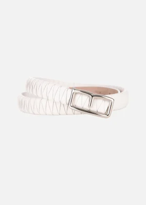 MALO For Her | Accessories<Hand-woven leather belt White