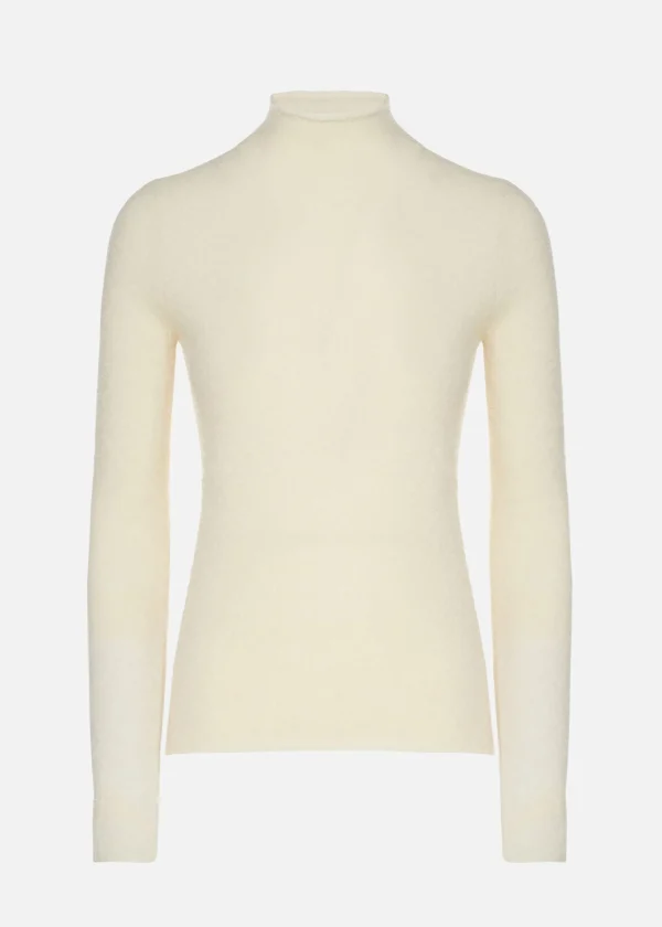 MALO Tops & Knitwear<High-neck sweatshirt in a cashmere blend White