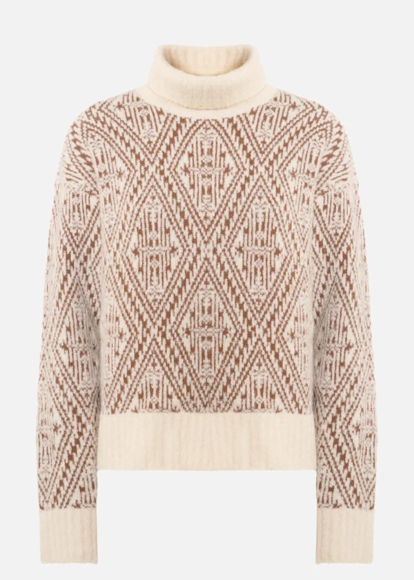 MALO Tops & Knitwear<High-neck sweatshirt in a cashmere blend Multicolor