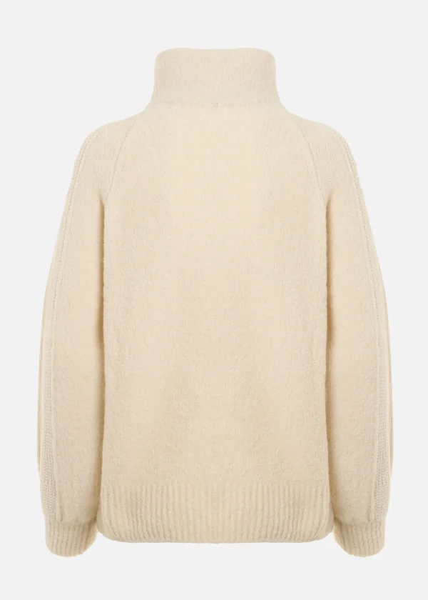 MALO Tops & Knitwear<High-neck sweatshirt in a cashmere blend White