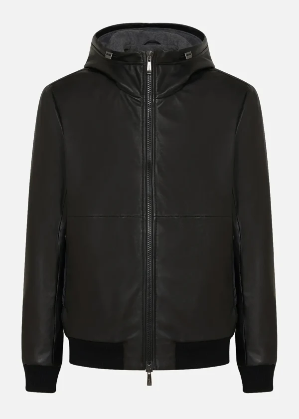 MALO Coats & Jackets<Jacket in a leather blend Black