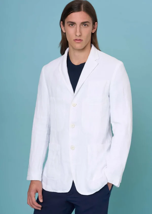 MALO Coats & Jackets<Jacket in lightweight linen White