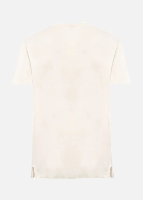 MALO Tops & Knitwear<Linen jersey crew-neck sweater White