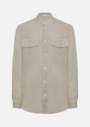 MALO Tops & Knitwear<Linen shirt Grey