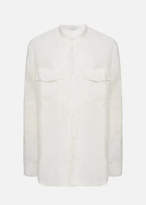 MALO Tops & Knitwear<Linen shirt White