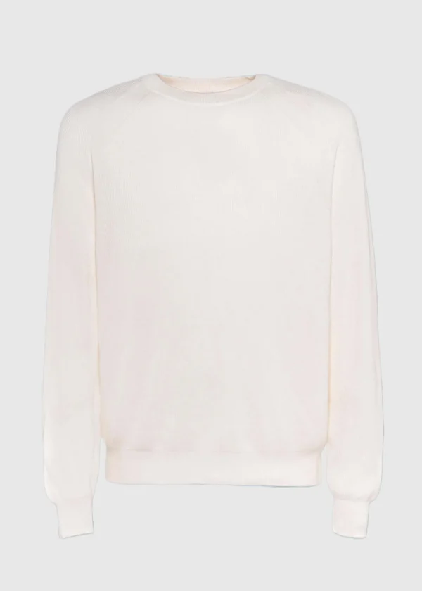 MALO Tops & Knitwear<Makò cotton crewneck sweater White