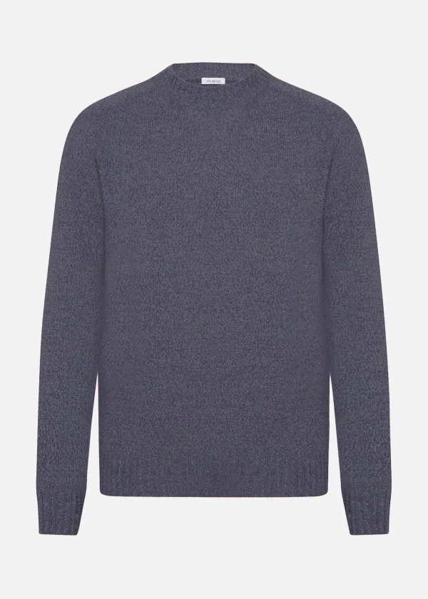 MALO Tops & Knitwear<Mouliné cashmere crewneck sweater Multicolor