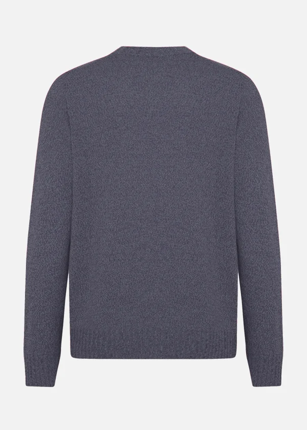 MALO Tops & Knitwear<Mouliné cashmere crewneck sweater Multicolor