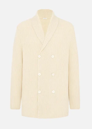 MALO For Him | Tops & Knitwear<Regenerated cashmere cardigan White