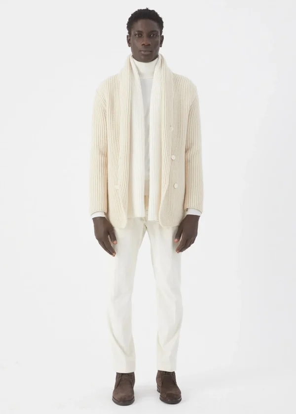 MALO For Him | Tops & Knitwear<Regenerated cashmere cardigan White