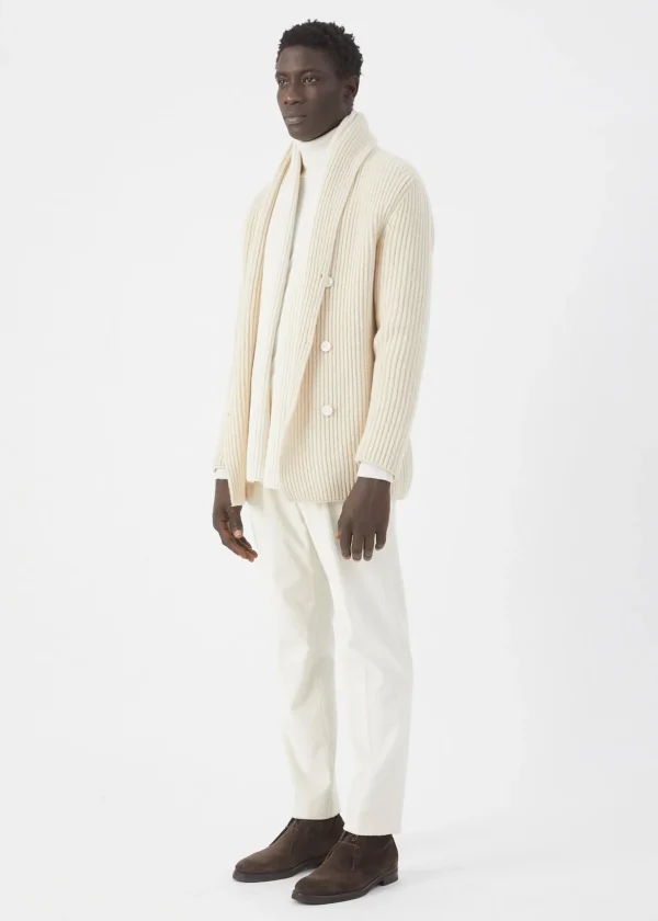 MALO For Him | Tops & Knitwear<Regenerated cashmere cardigan White