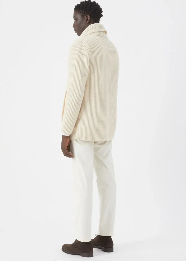 MALO For Him | Tops & Knitwear<Regenerated cashmere cardigan White