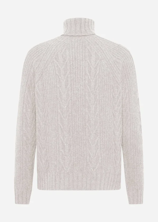 MALO Tops & Knitwear<Regenerated cashmere turtleneck sweater White