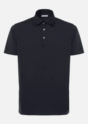 MALO For Him<Stretch cotton polo shirt Blue