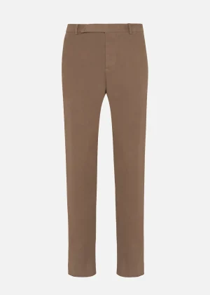 MALO Trousers<Stretch cotton trousers Brown