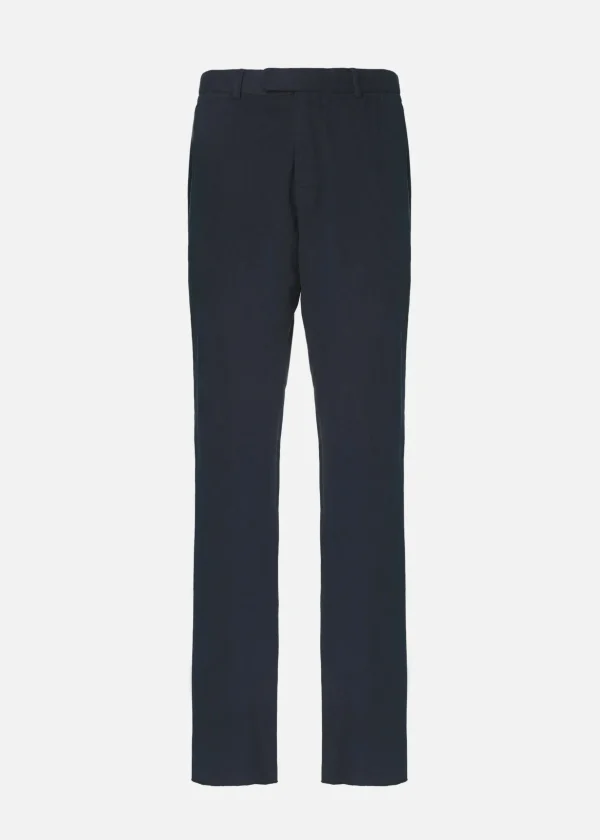 MALO Trousers<Stretch cotton trousers Blue