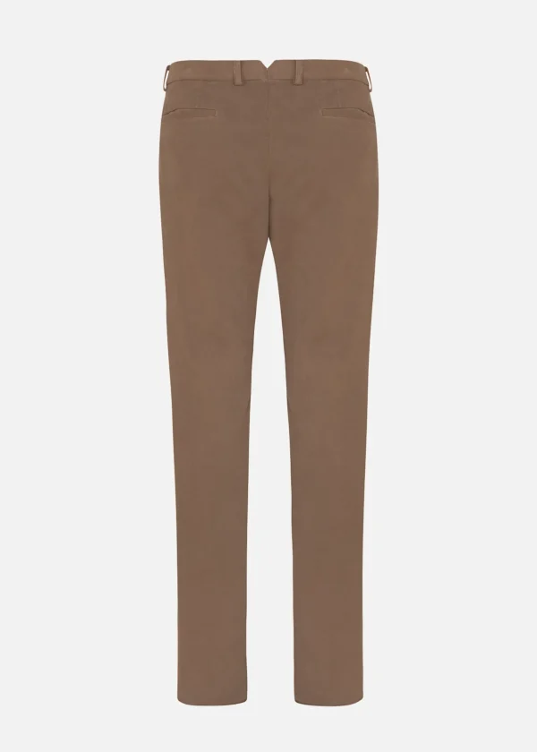 MALO Trousers<Stretch cotton trousers Brown