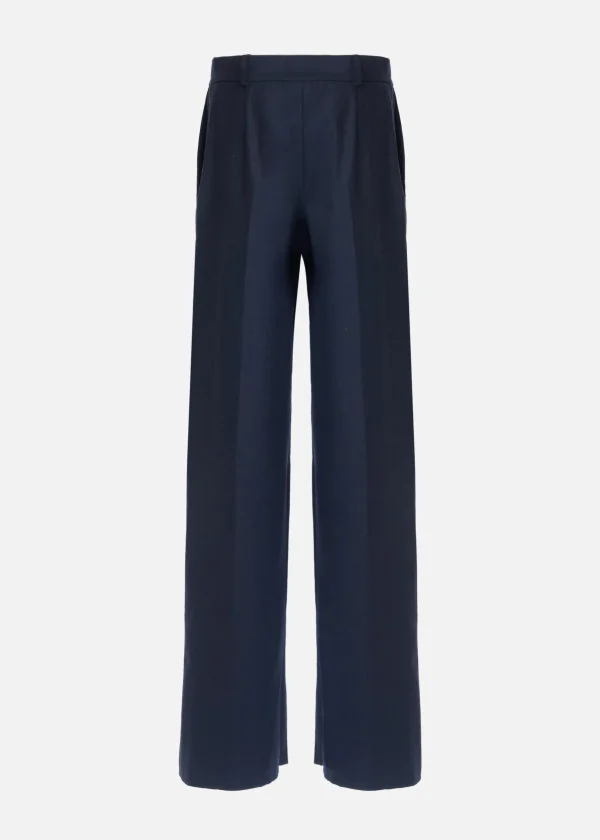 MALO Pants & Skirts<Stretch wool trousers Blue