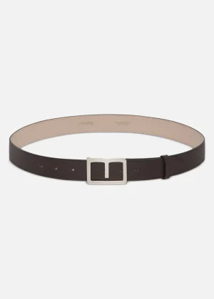 MALO For Her | Accessories<Suede nubuck leather belt Brown