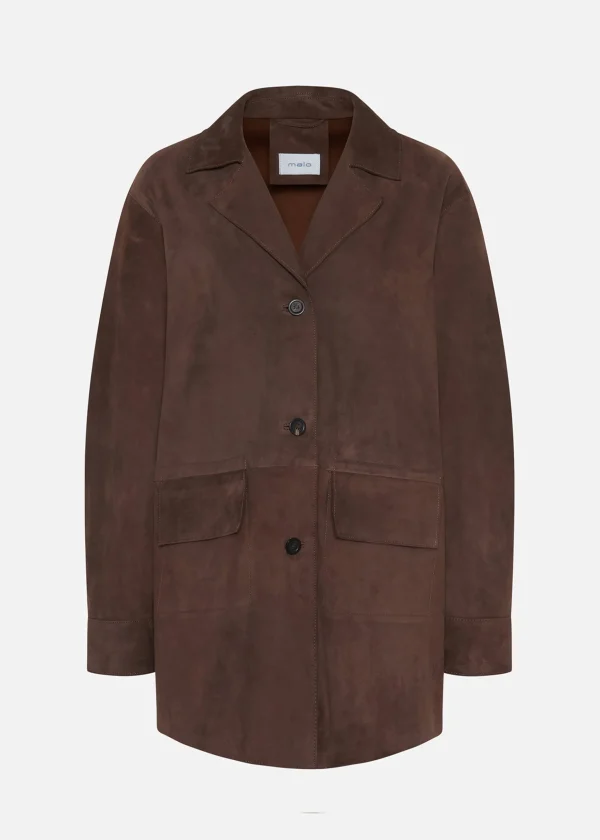 MALO Coats & Jackets<Suede shirt jacket Brown