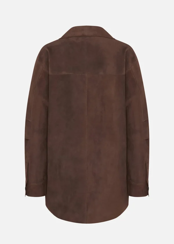 MALO Coats & Jackets<Suede shirt jacket Brown