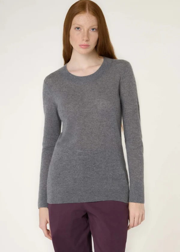 MALO Tops & Knitwear<Super soft cashmere crewneck sweater Grey