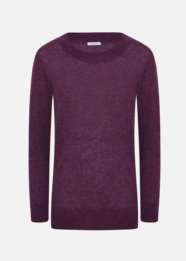 MALO Tops & Knitwear<Super soft cashmere crewneck sweater Purple