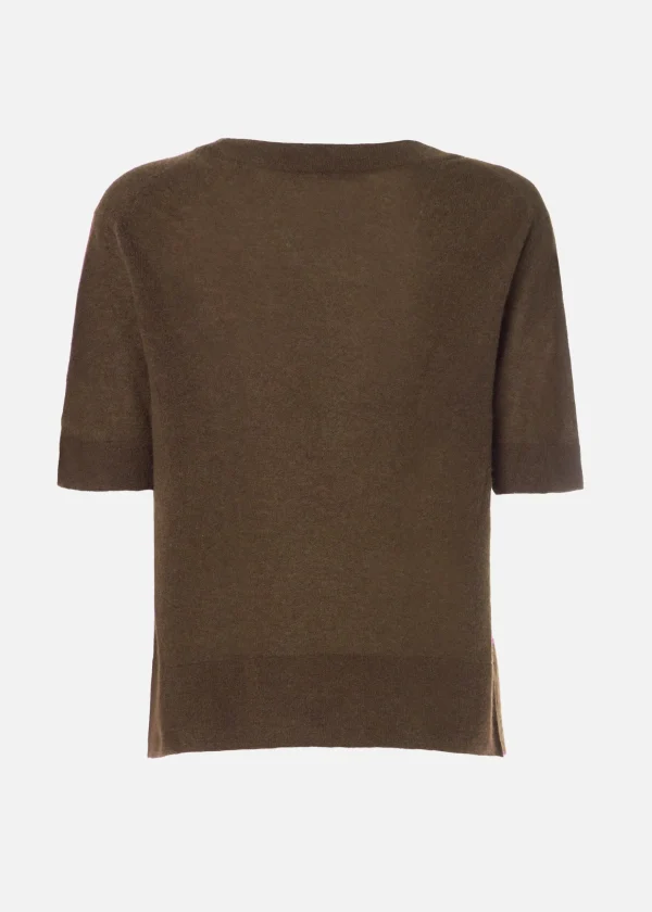 MALO Tops & Knitwear<Super soft cashmere crewneck sweater Brown