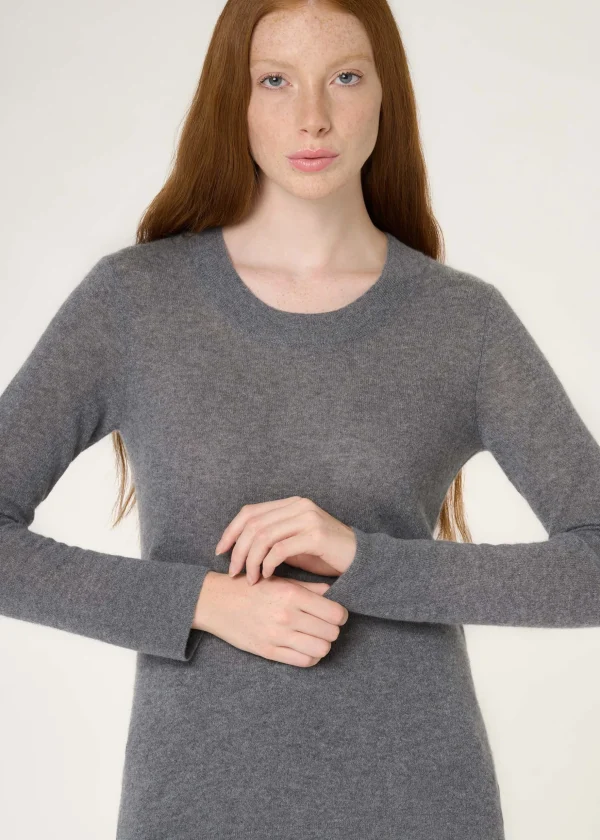 MALO Tops & Knitwear<Super soft cashmere crewneck sweater Grey