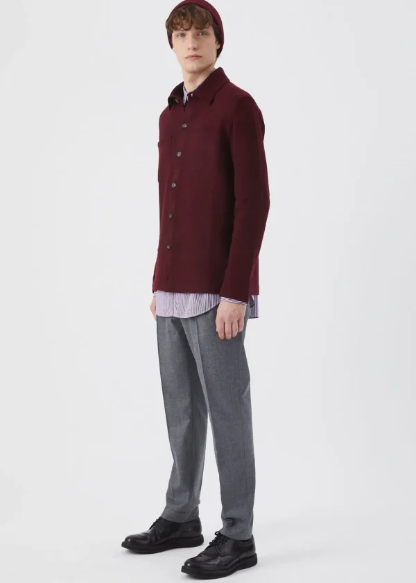 MALO For Him | Tops & Knitwear<Sustainable wool shirt Red