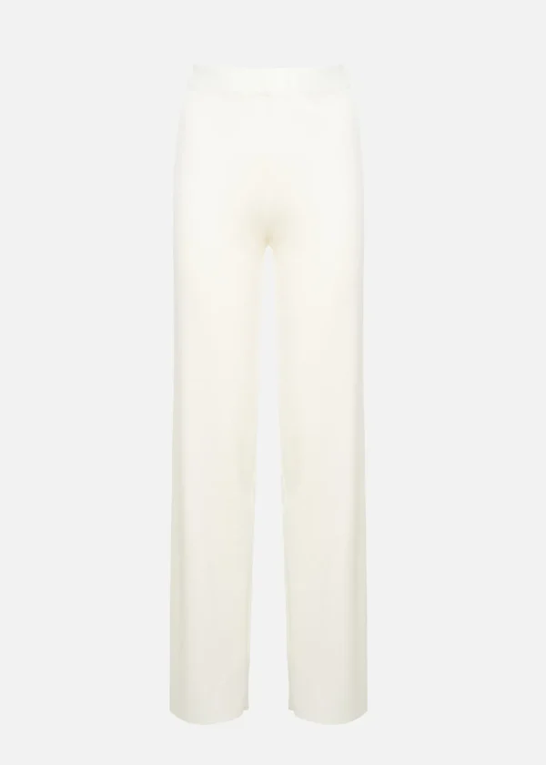 MALO Pants & Skirts<Trousers in stretch cotton White