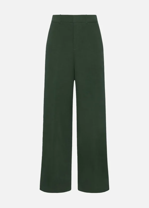 MALO Pants & Skirts<Trousers in stretch cotton Green