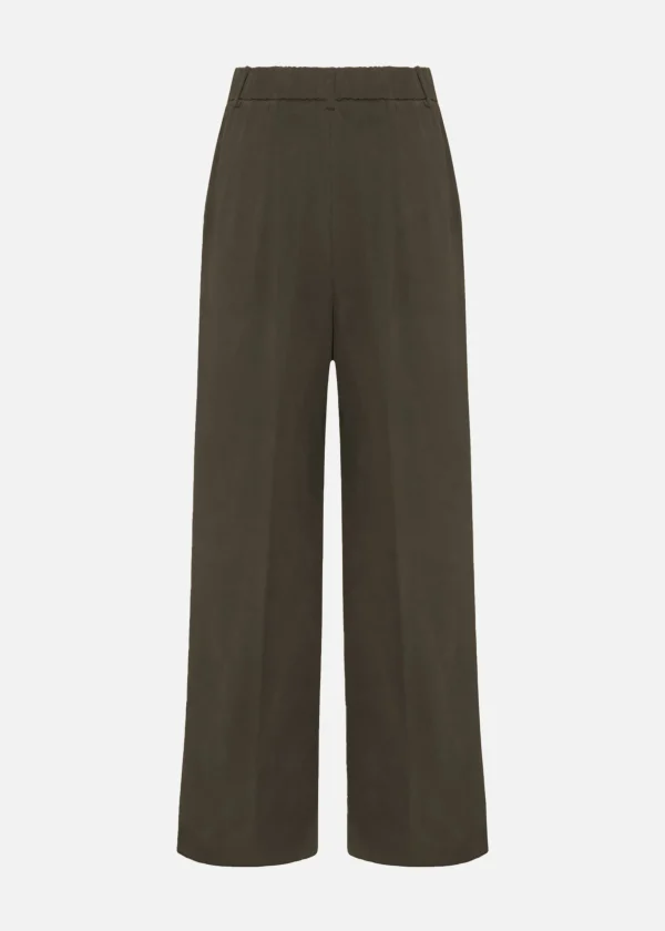 MALO Pants & Skirts<Trousers in stretch cotton Brown