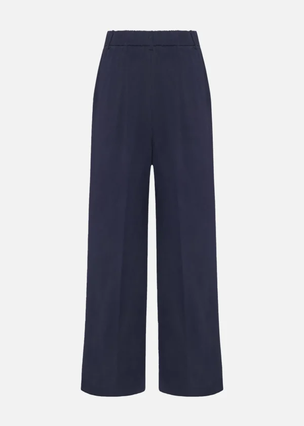 MALO Pants & Skirts<Trousers in stretch cotton Blue