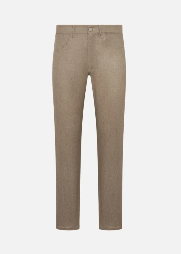 MALO Trousers<Trousers in virgin wool Beige