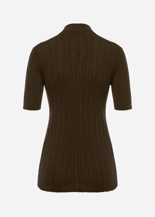 MALO Tops & Knitwear<Turtleneck sweater in cashmere and silk Brown