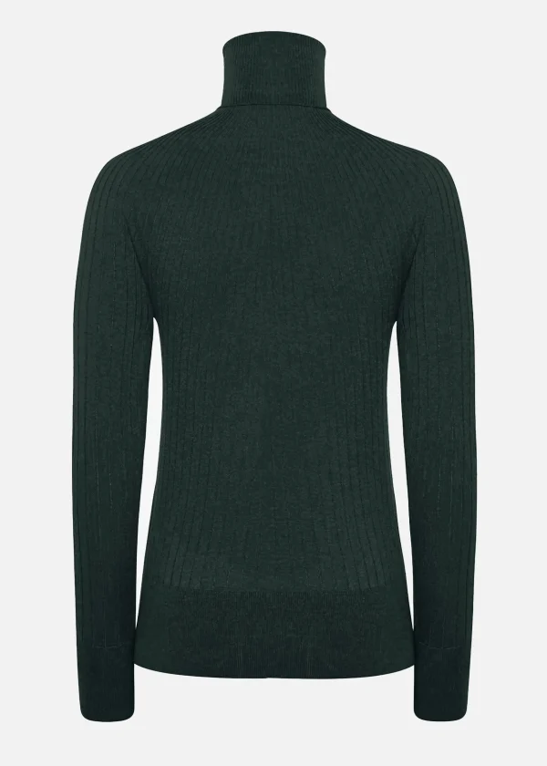 MALO Tops & Knitwear<Turtleneck sweater in organic virgin wool Green