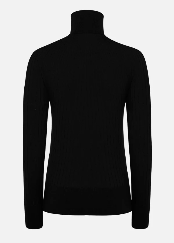 MALO Tops & Knitwear<Turtleneck sweater in organic virgin wool Black