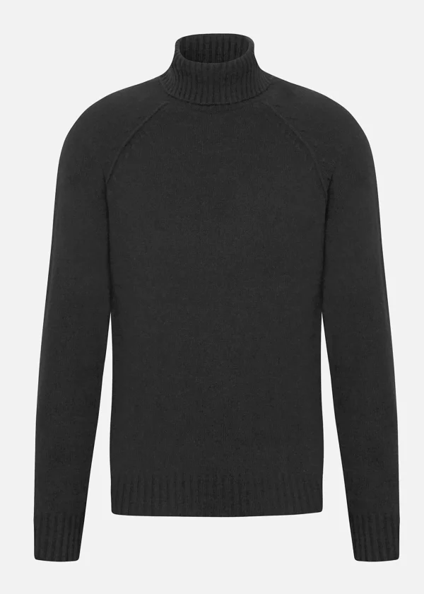 MALO Tops & Knitwear<Turtleneck sweater in regenerated cashmere and virgin wool Grey