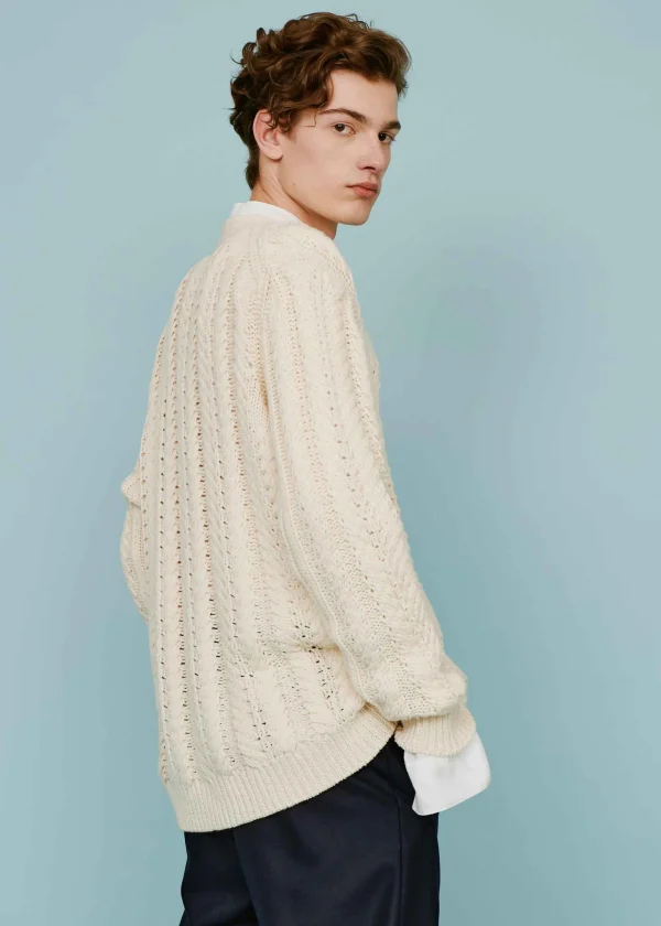 MALO Tops & Knitwear | Tops & Knitwear<Unisex cardigan in cashmere and cotton White