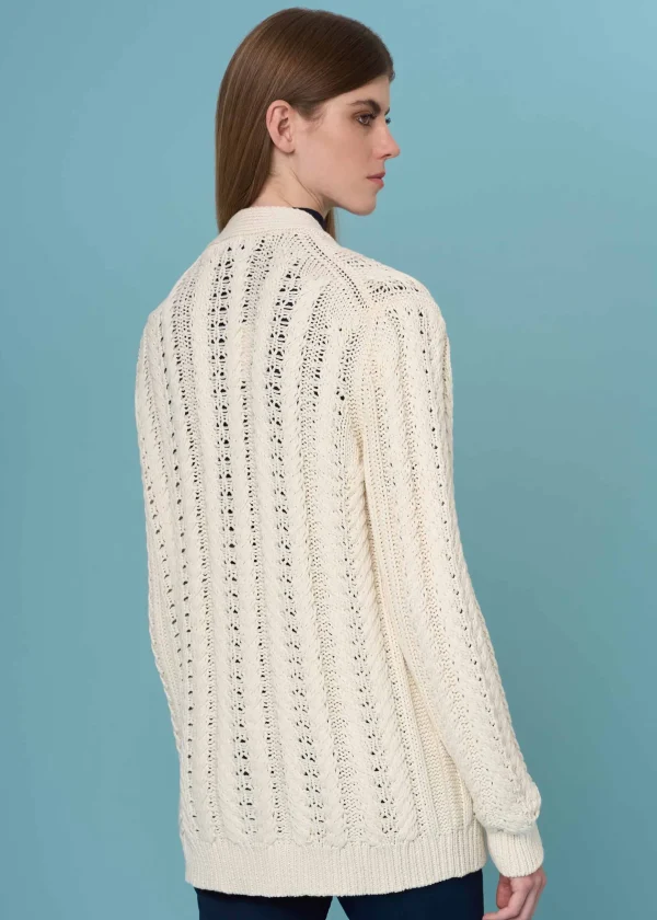 MALO Tops & Knitwear | Tops & Knitwear<Unisex cardigan in cashmere and cotton White