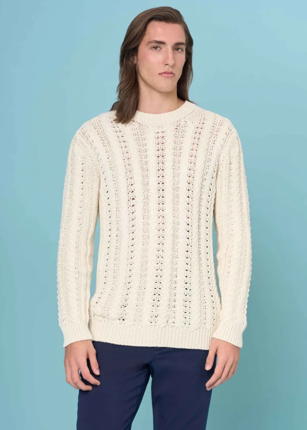 MALO Tops & Knitwear | Tops & Knitwear<Unisex crew neck sweater in cashmere and cotton White